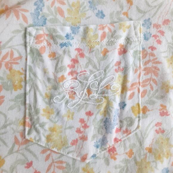 Lauren Ralph Lauren Black Label Pajama Set L Bermuda Shorts Notch Collar Floral - Picture 4 of 16